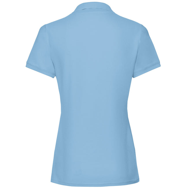 Sky Blue - Back - Fruit of the Loom Womens-Ladies Premium Polo Shirt