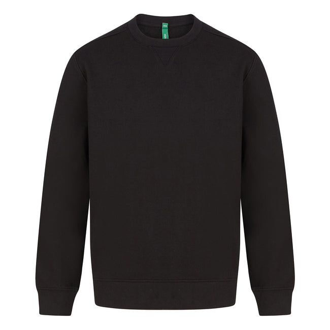 Black - Front - Henbury Unisex Adult Sustainable Sweatshirt