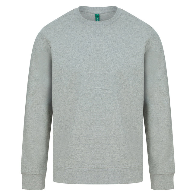Heather Grey - Front - Henbury Unisex Adult Sustainable Sweatshirt