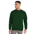 Bottle Green - Back - Maddins Mens Coloursure Plain Crew Neck Sweatshirt