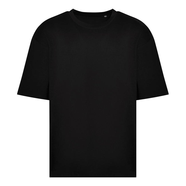 Deep Black - Front - Awdis Mens 100 Oversized T-Shirt