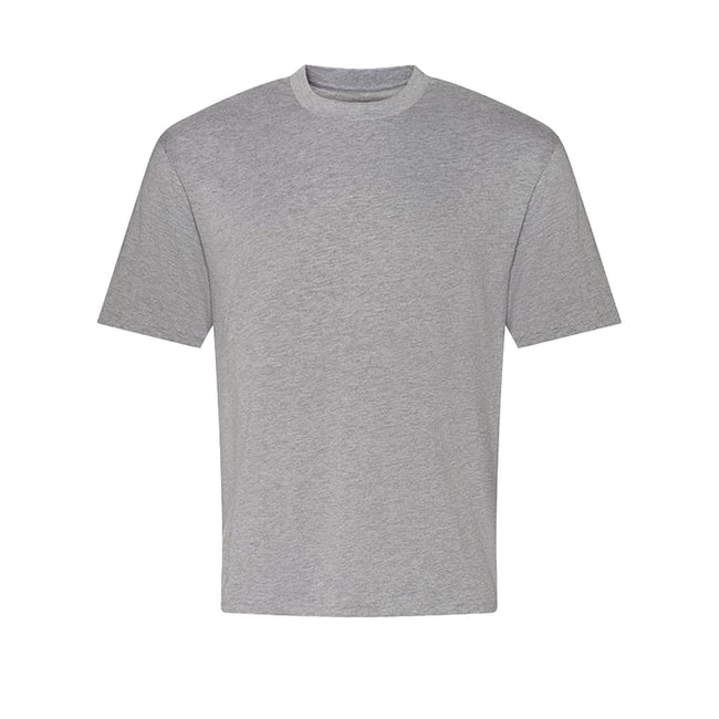 Heather Grey - Front - Awdis Mens 100 Oversized T-Shirt