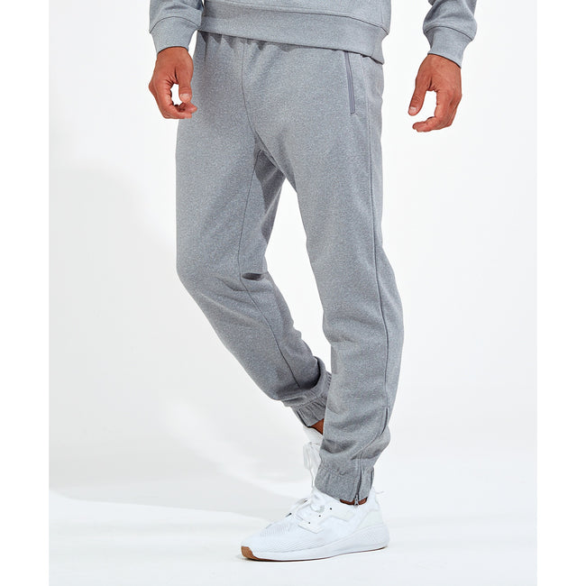 Grey Melange - Lifestyle - TriDri Mens Spun Dyed Jogging Bottoms