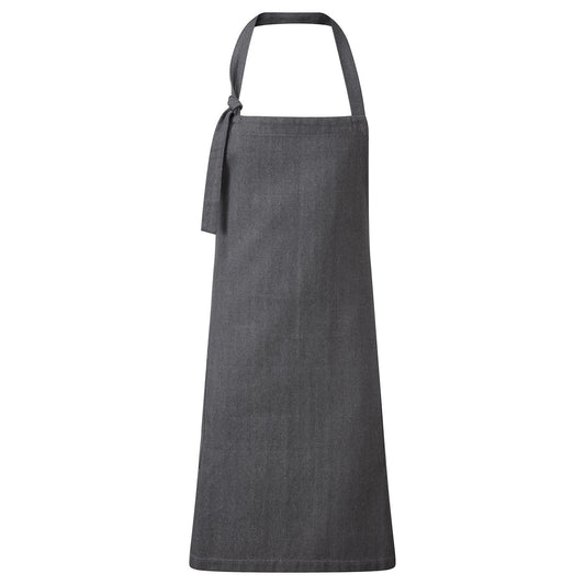Grey Denim - Front - Premier Unisex Adult Regenerate Sustainable Full Apron