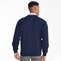Navy - Side - Maddins Mens Coloursure V-Neck Sweatshirt