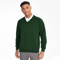 Bottle Green - Back - Maddins Mens Coloursure V-Neck Sweatshirt