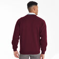 Burgundy - Side - Maddins Mens Coloursure V-Neck Sweatshirt