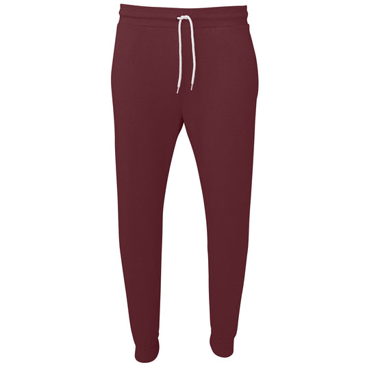 Maroon - Front - Bella + Canvas Unisex Adult Jogging Bottoms