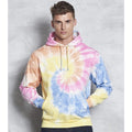 Yellow-Blue-Pink - Back - Awdis Unisex Adult Swirl Tie Dye Hoodie