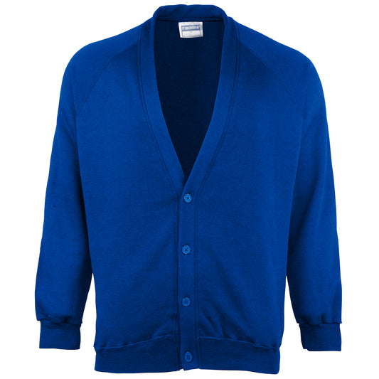 Royal - Front - Maddins Childrens Unisex Coloursure Cardigan - Schoolwear
