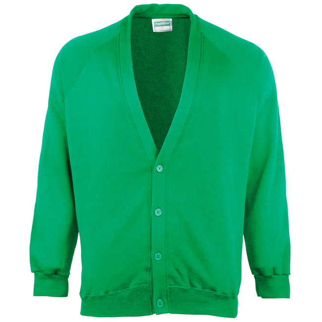 Emerald - Front - Maddins Childrens Unisex Coloursure Cardigan - Schoolwear