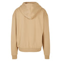 Union Beige - Back - Build Your Brand Mens Ultra Heavyweight Full Zip Hoodie