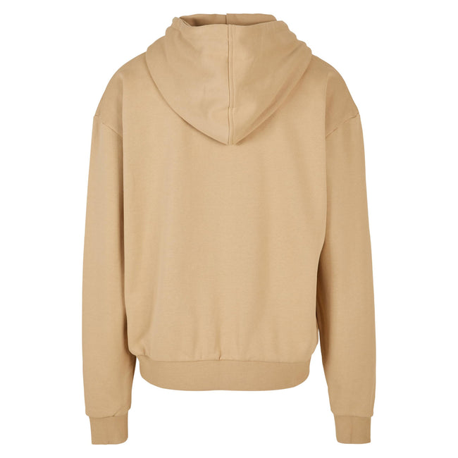 Union Beige - Back - Build Your Brand Mens Ultra Heavyweight Full Zip Hoodie