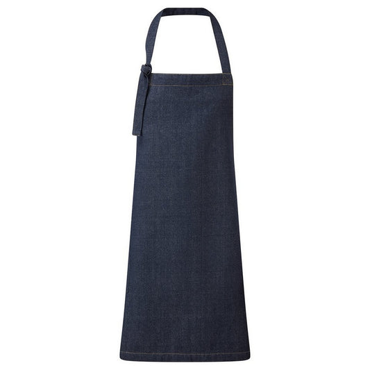 Indigo Denim - Front - Premier Unisex Adult Regenerate Sustainable Bibbed Full Apron
