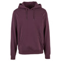 Plum Purple - Front - Build Your Brand Mens Heavyweight Hoodie