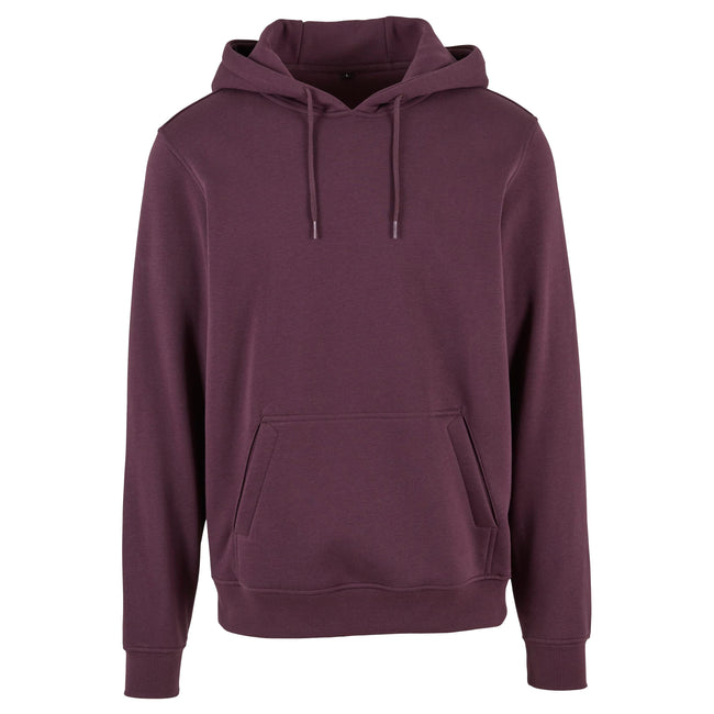 Plum Purple - Front - Build Your Brand Mens Heavyweight Hoodie