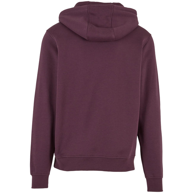 Plum Purple - Back - Build Your Brand Mens Heavyweight Hoodie