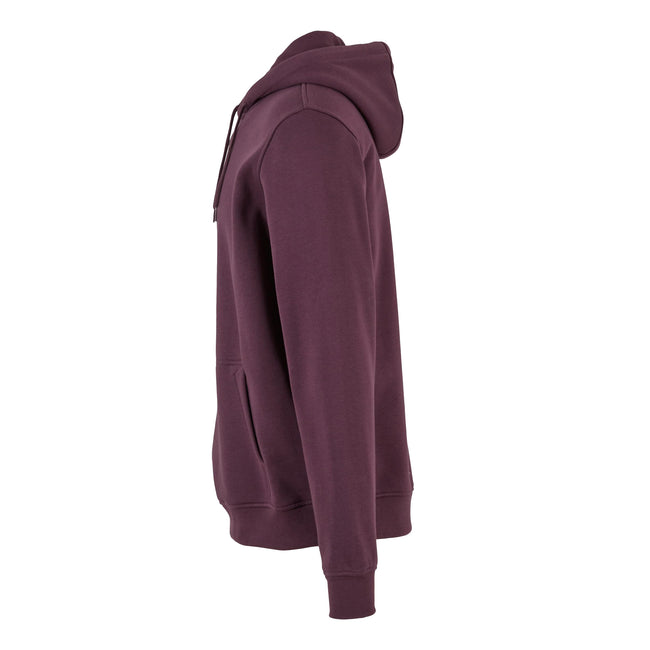Plum Purple - Side - Build Your Brand Mens Heavyweight Hoodie
