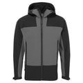 Carbon Grey-Black - Front - Craghoppers Mens Expert Softshell Hooded Active Soft Shell Jacket