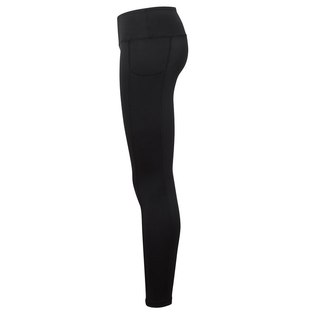 Black - Side - TriDri Womens-Ladies Melange Sculpted Seamless 3D Leggings