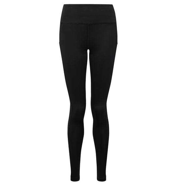 Black - Front - TriDri Womens-Ladies Melange Sculpted Seamless 3D Leggings