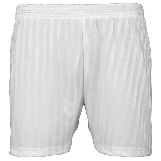 White - Front - Maddins Kids Unisex Shadow Stripe Sports Shorts