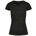 Black - Front - Build Your Brand Womens-Ladies Basic T-Shirt