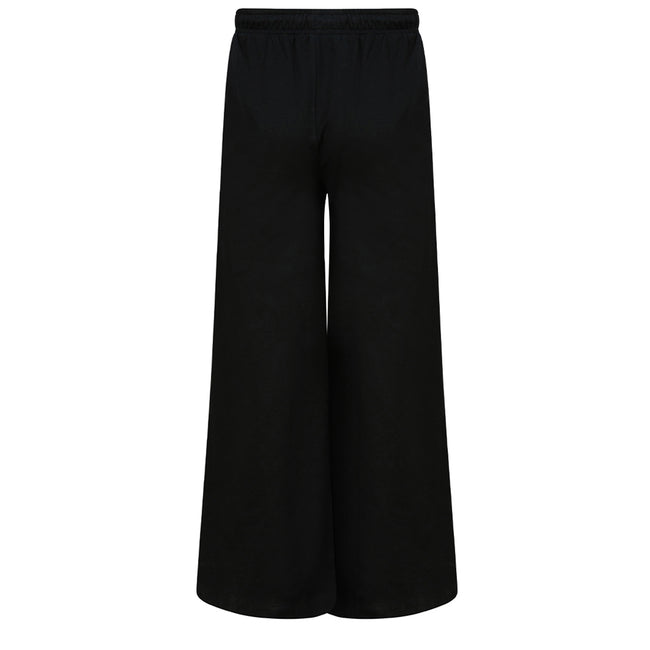 Black - Back - Skinni Fit Womens-Ladies Sustainable Wide Leg Jogging Bottoms