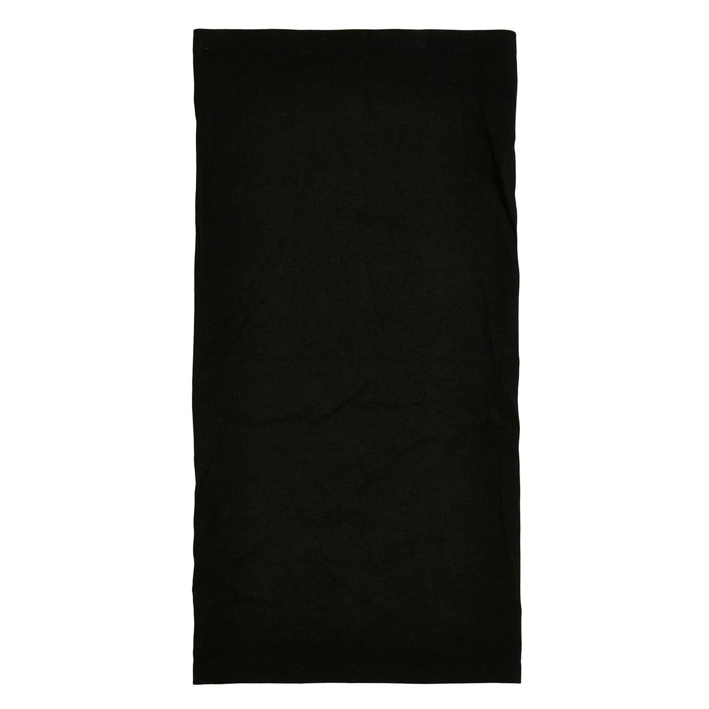 Black - Side - Build Your Brand Tube Organic Cotton Scarf