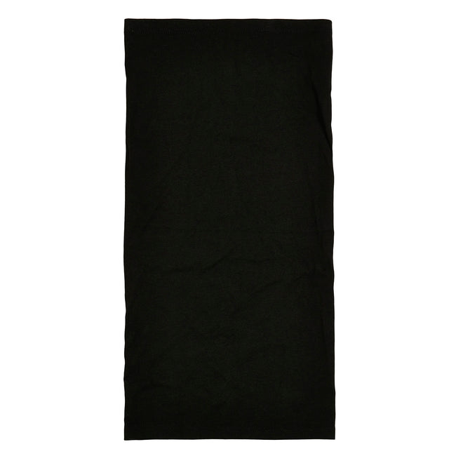 Black - Side - Build Your Brand Tube Organic Cotton Scarf