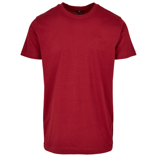 Burgundy - Front - Build Your Brand Mens Basic Round Neck T-Shirt