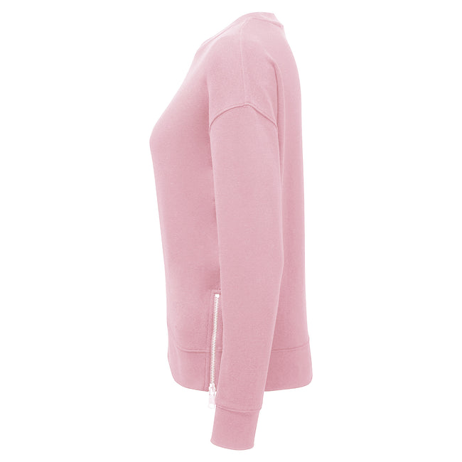 Light Pink - Side - TriDri Womens-Ladies Recycled Zipped Sweatshirt