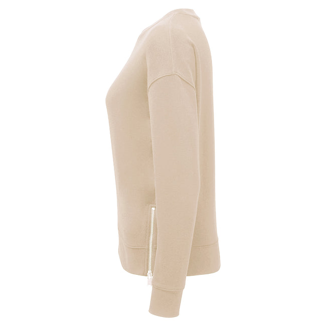 Nude - Side - TriDri Womens-Ladies Recycled Zipped Sweatshirt