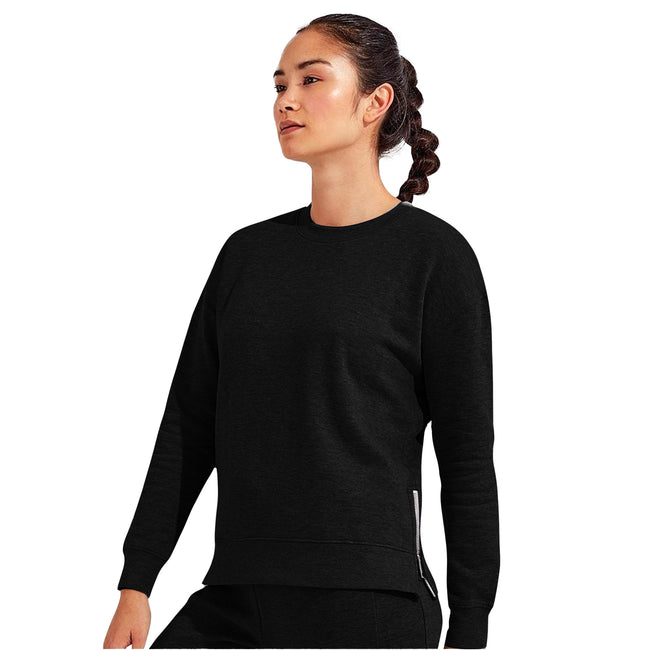Black - Lifestyle - TriDri Womens-Ladies Recycled Zipped Sweatshirt