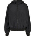Black - Front - Build Your Brand Womens-Ladies Crinkle Batwing Sleeve Jacket