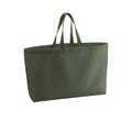 Olive Green - Front - Westford Mill Canvas Oversized Tote Bag