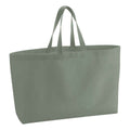 Dusty Green - Front - Westford Mill Canvas Oversized Tote Bag
