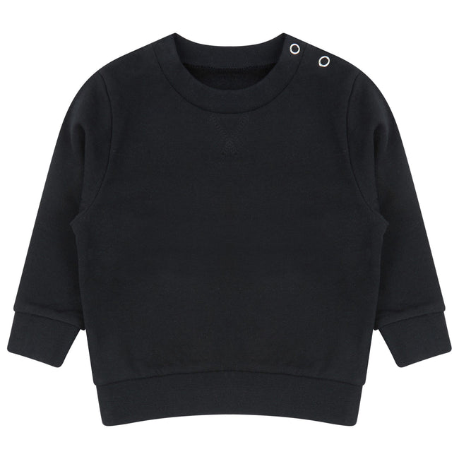 Black - Front - Larkwood Baby Sustainable Sweatshirt