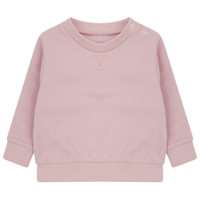 Soft Pink - Front - Larkwood Baby Sustainable Sweatshirt