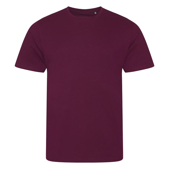 Burgundy - Front - Awdis Mens Cascade Ecologie Organic T-Shirt