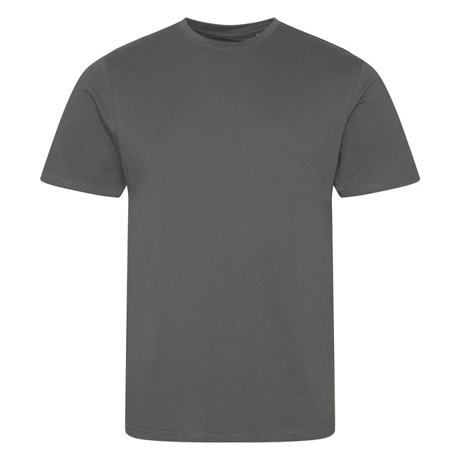 Charcoal - Front - Awdis Mens Cascade Ecologie Organic T-Shirt