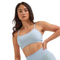 Sky Blue - Side - TriDri Womens-Ladies Melange Seamless 3D Sports Bra
