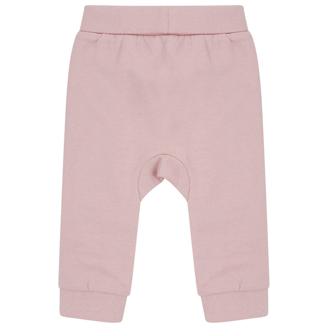 Soft Pink - Front - Larkwood Baby Sustainable Jogging Bottoms