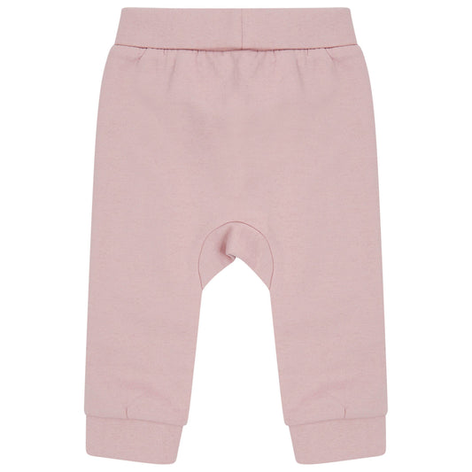 Soft Pink - Front - Larkwood Baby Sustainable Jogging Bottoms