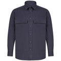Navy - Front - Front Row Unisex Adult Cotton Drill Overshirt