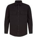 Black - Front - Front Row Unisex Adult Cotton Drill Overshirt