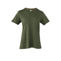 Military Green - Front - Bella + Canvas Womens-Ladies Jersey Relaxed Fit T-Shirt