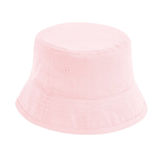 Powder Pink - Front - Beechfield Childrens-Kids Organic Cotton Bucket Hat