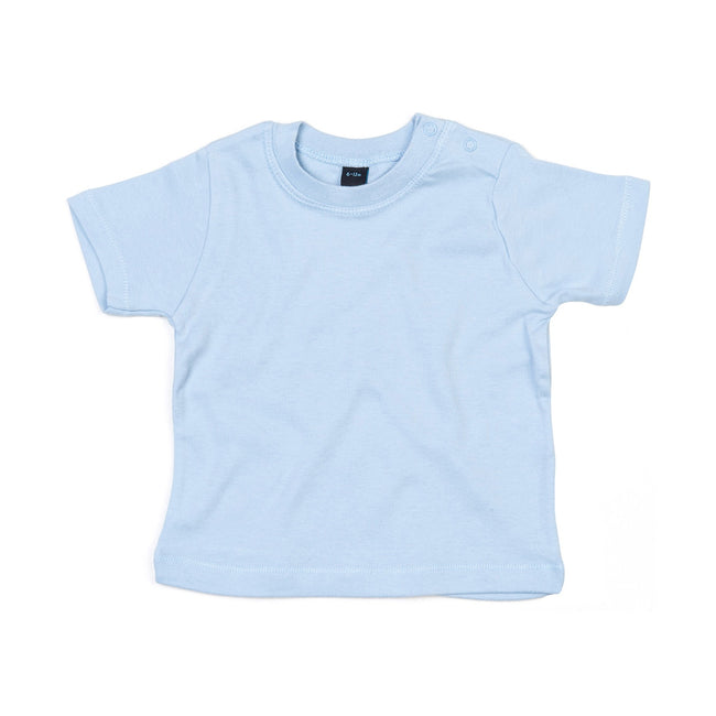 Dusty Blue - Front - Babybugz Baby T-Shirt