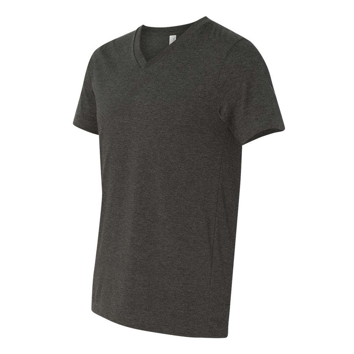 Dark Grey Heather - Side - Bella + Canvas Unisex Adult Heather CVC T-Shirt